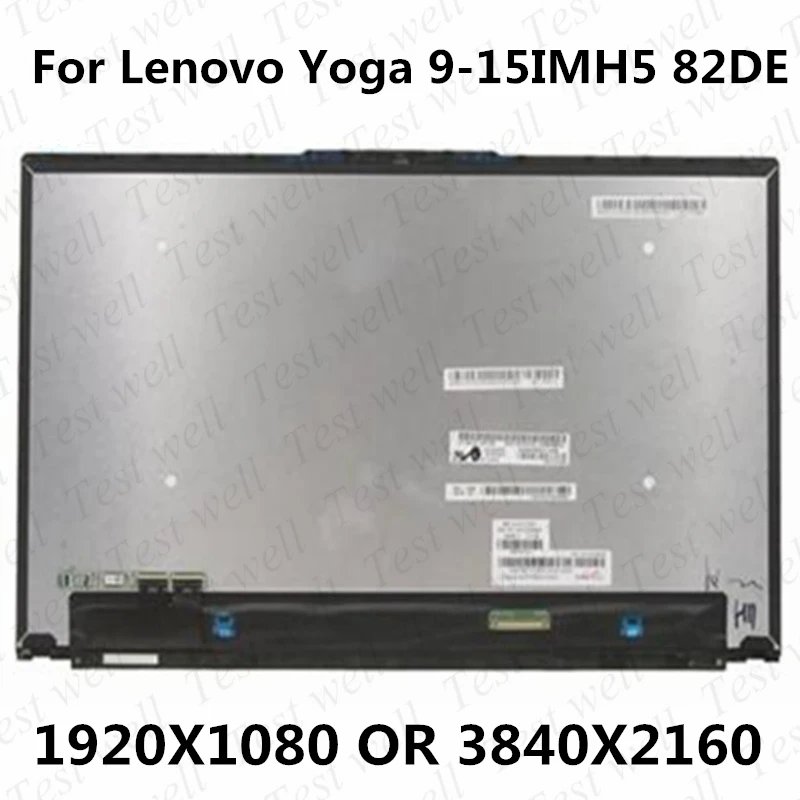 Original 15.6'' For Lenovo Yoga 9-15IMH5 82DE series FHD or UHD LCD display touch digitizer assembly FRU: 5D10S39662 5D10S39658