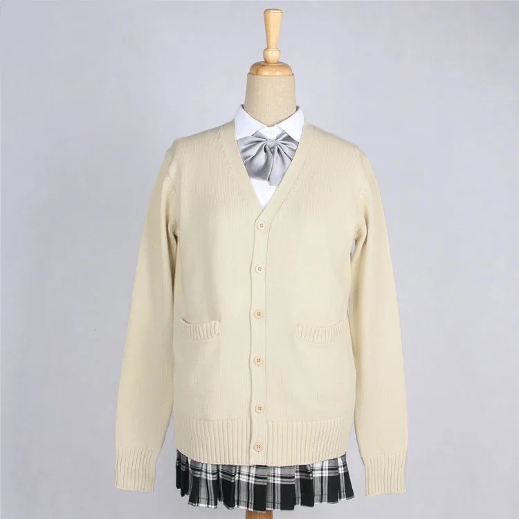 School JK Uniform Sweater Coat Anime Cosplay Costumes Cardigan Outerwear Sweater 10 Colors Long-sleeved Knitting Coat For Girls