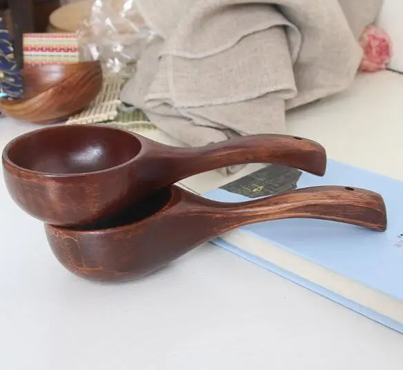

Korean Creative Wood Long Handle Large Spoon Kitchen Rice Spoon with Household Stirring Spoon