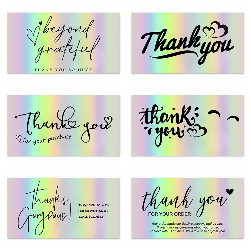 50PCS 5*9cm Online Retail Package Inserts Thanks Gorgeous Beyond Grateful Labels Appreciate Cards Thank You For Your Order