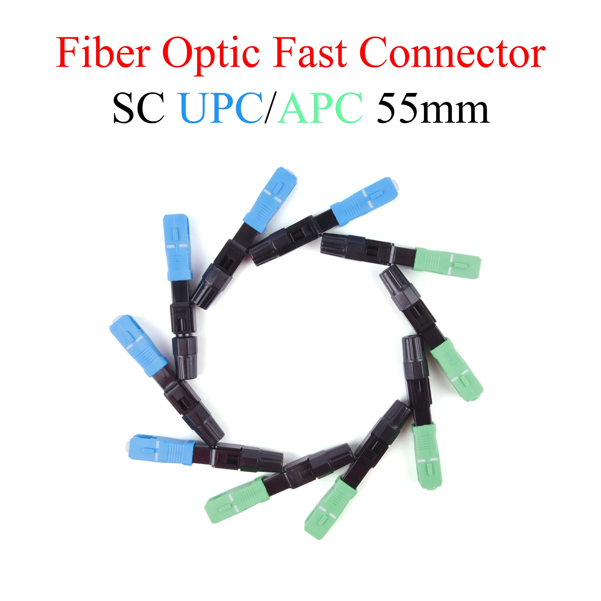 

10-20PCS Embedded Fiber Optic Fast Connector UPC/APC SC Plug Single-mode Fiber Optic Adapter Quick Field Assembly Kit