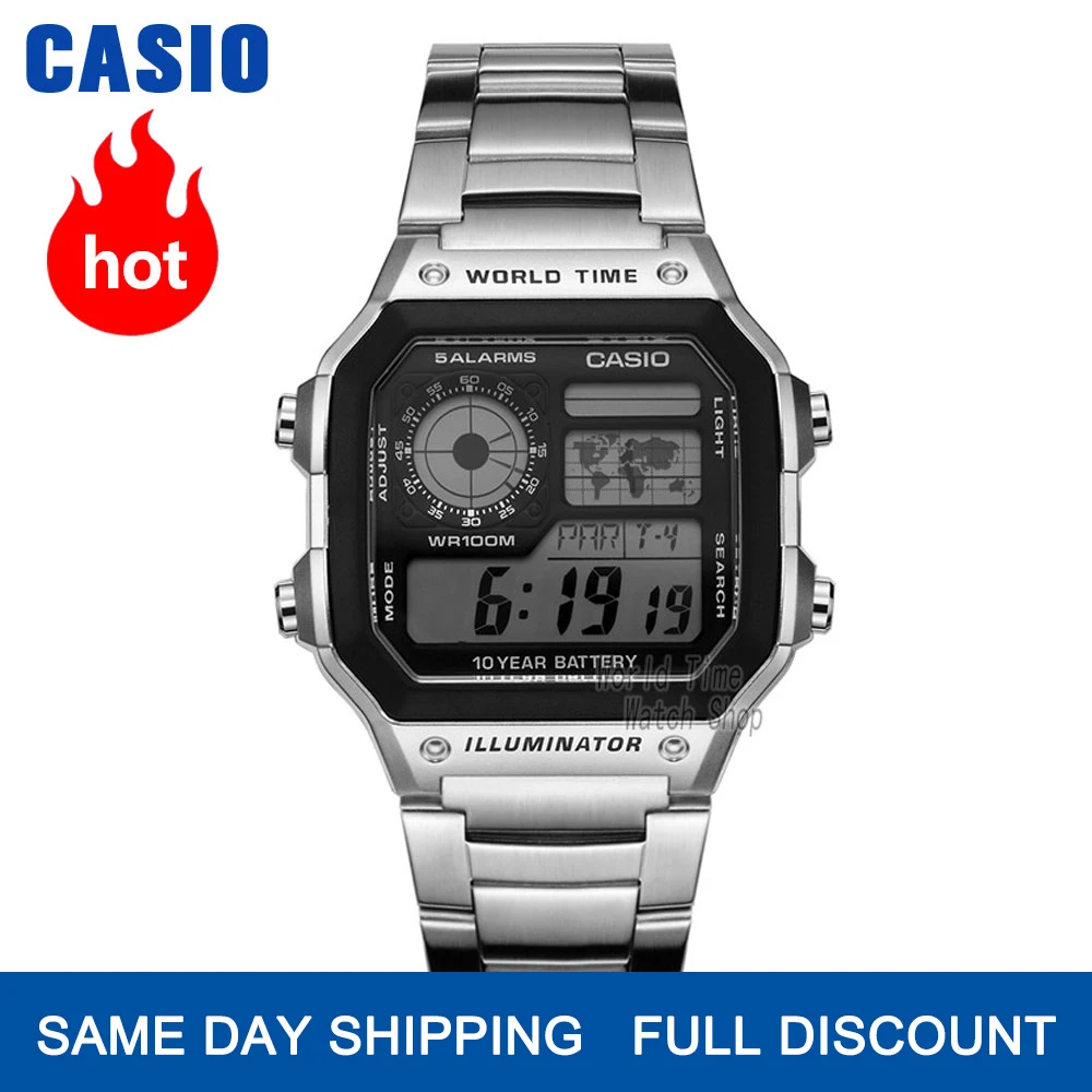 Casio watch Explosion watch hommes top marque de luxe LED militaire numérique montre sport étanche montre à quartz hommes montre часы мужские
