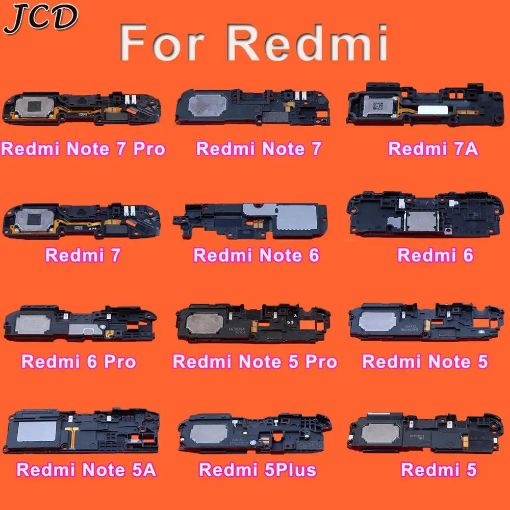 JCD Rear Bottom Loudspeaker Buzzer Ringer Loud Speaker Flex Cable For XiaoMi Redmi Note 7 6 5 Pro Plus 6A 5A  6 5 7 7A