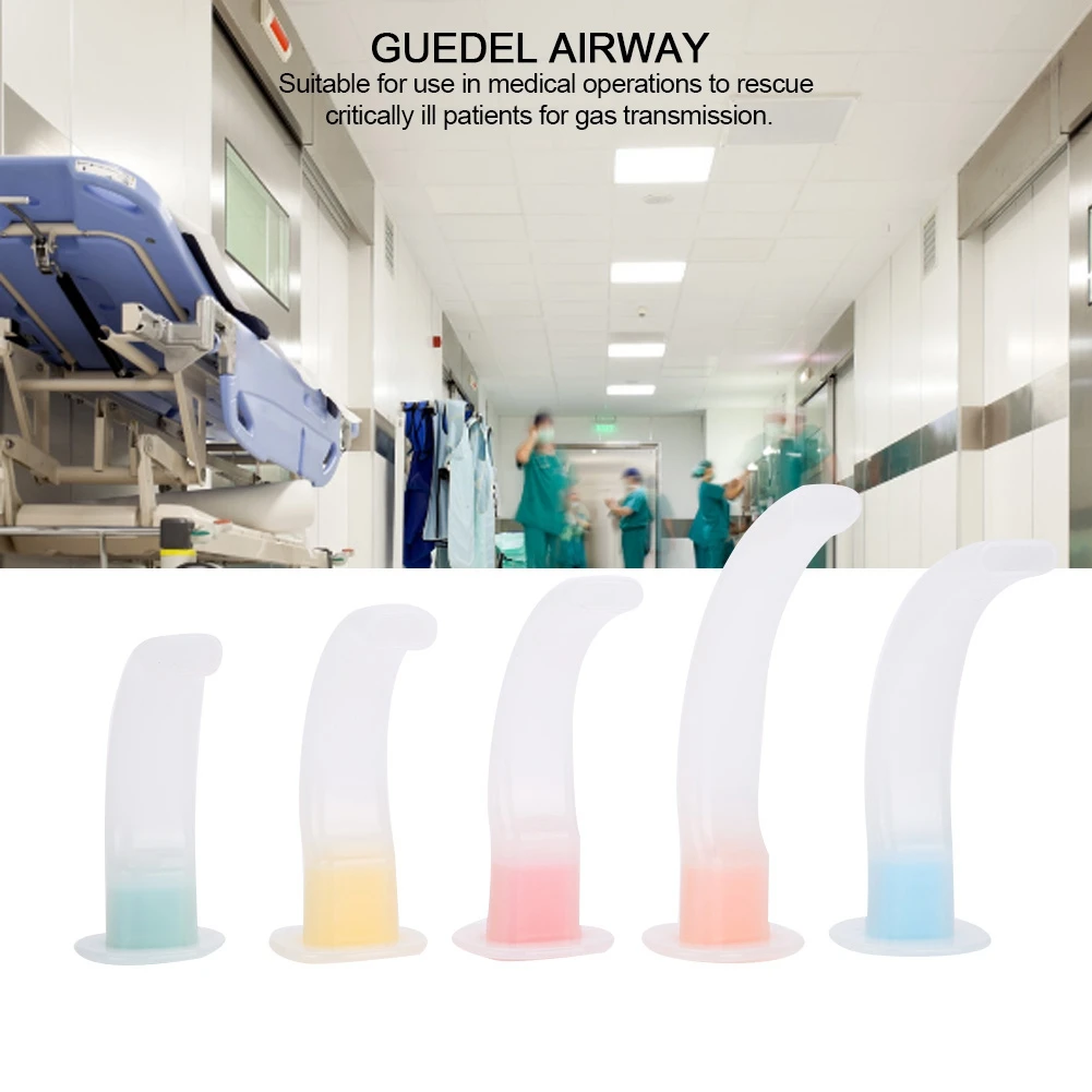 9 Pcs Disposable First Aid Oral Air Way Guedel Oropharyngeal Airway Tube Gas Guide Tube Rescue Critically Ill Patients For Gas