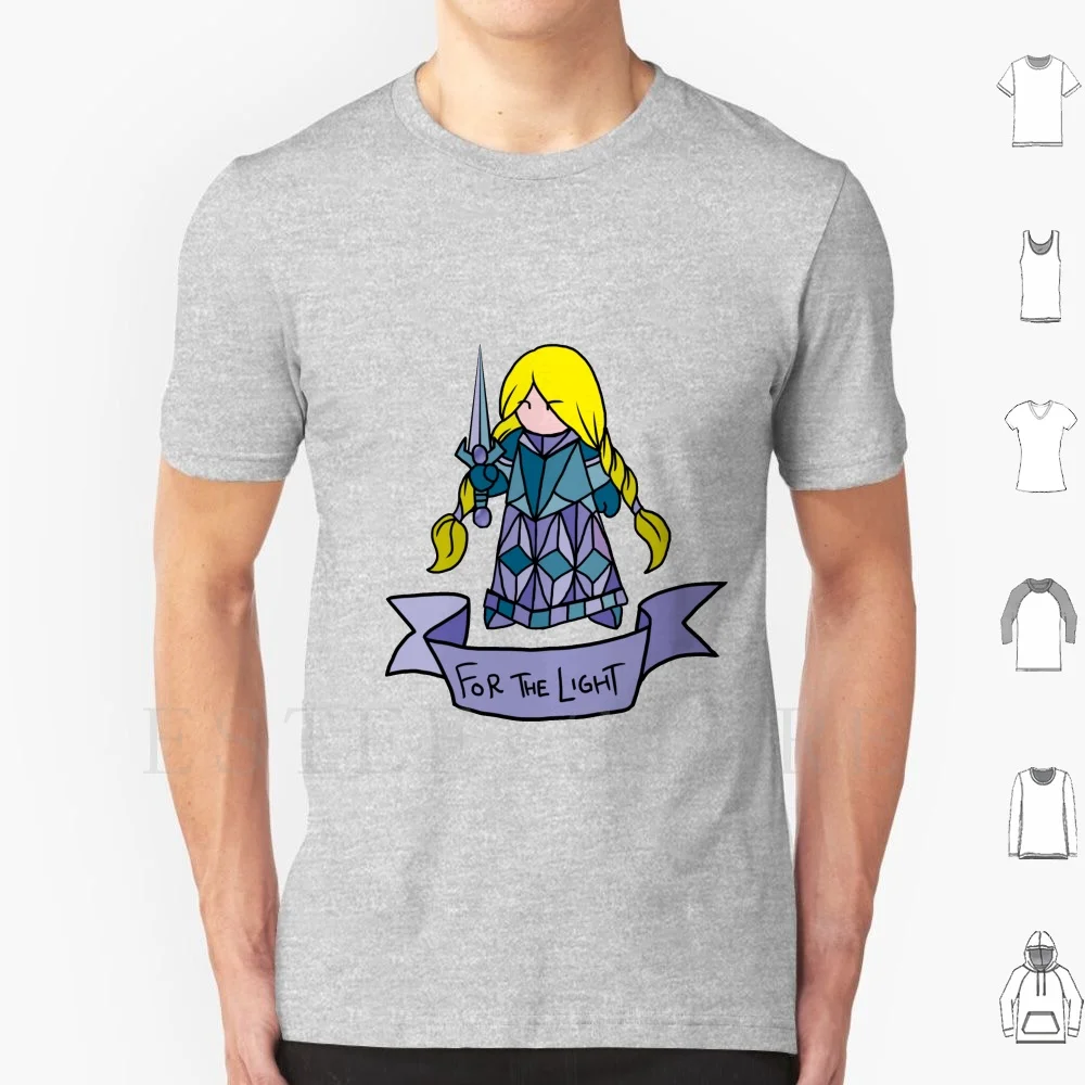 

Футболка Blonde Paladin-For The Light с принтом, хлопковая футболка Paladin Blonde Light Knight, женские и женские девушки Dnd And Rpg Tabletop Wow