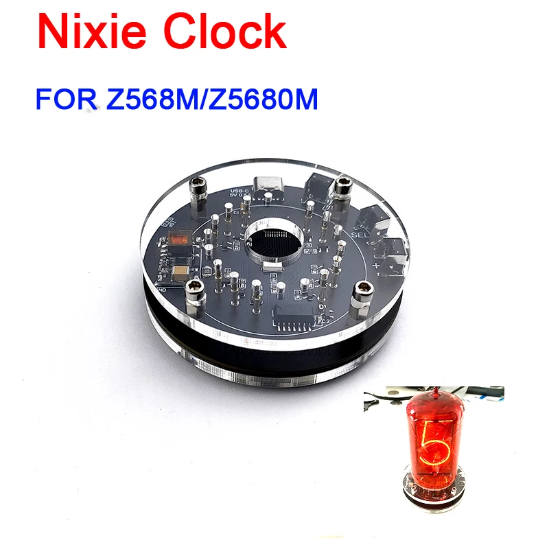 

digital Desk Nixie Clock USB type-C power Mini Vintage Single FOR Z568M / Z5680M Glow tube clock