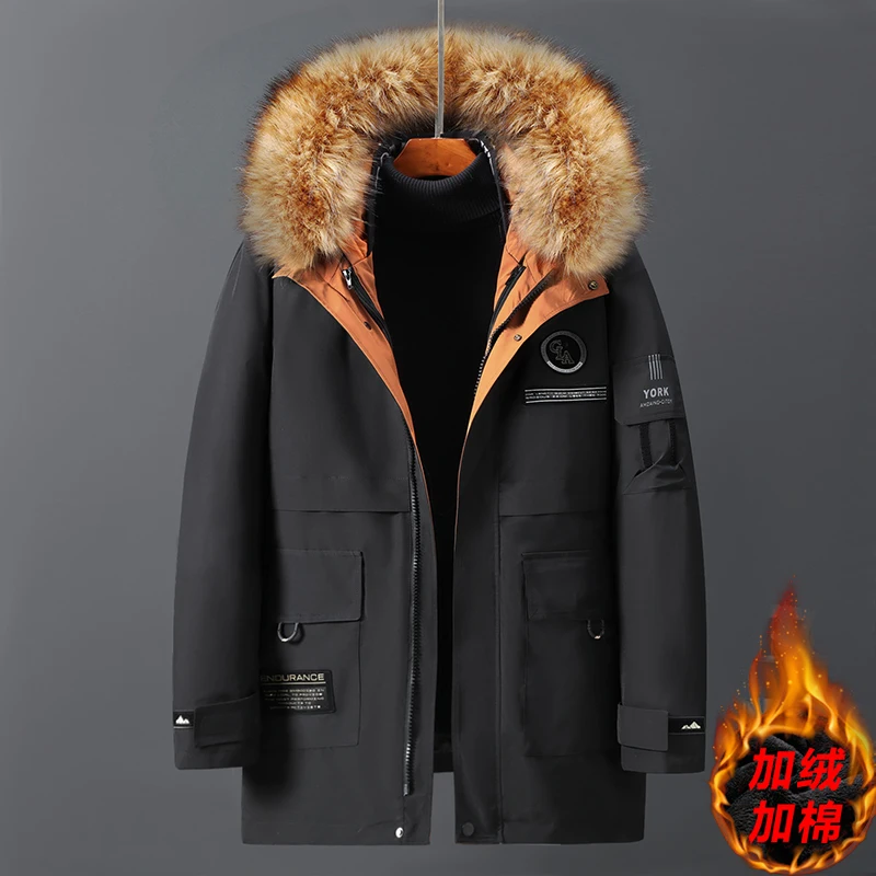 -30 degrees new High Quality Men Plus fleece liner Jacket Winter three-piece Coat Thick Parkas Casual Plus Size 8XL 9XL 10XL