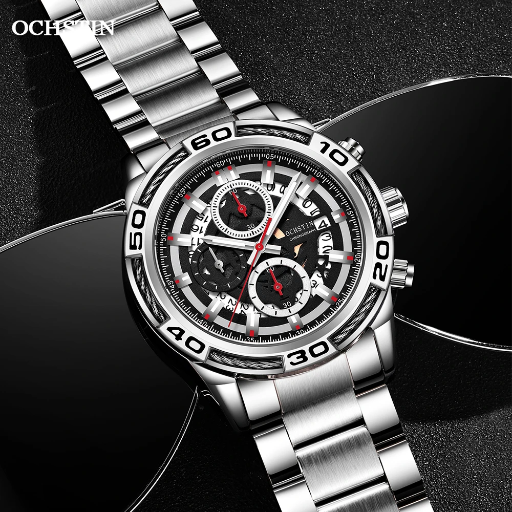 2023 Modern Mens Watches Pilot Quartz Wristwatch OCHSTIN Luxury Date chronograph Wristwatch Gifts For Male часы мужские