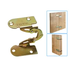 2pcs 180 Degree Flap Hinge Iron Hidden Folding Hinge for Dining Table Desk Bed Bracket Mechanism Combination Furniture Fittings