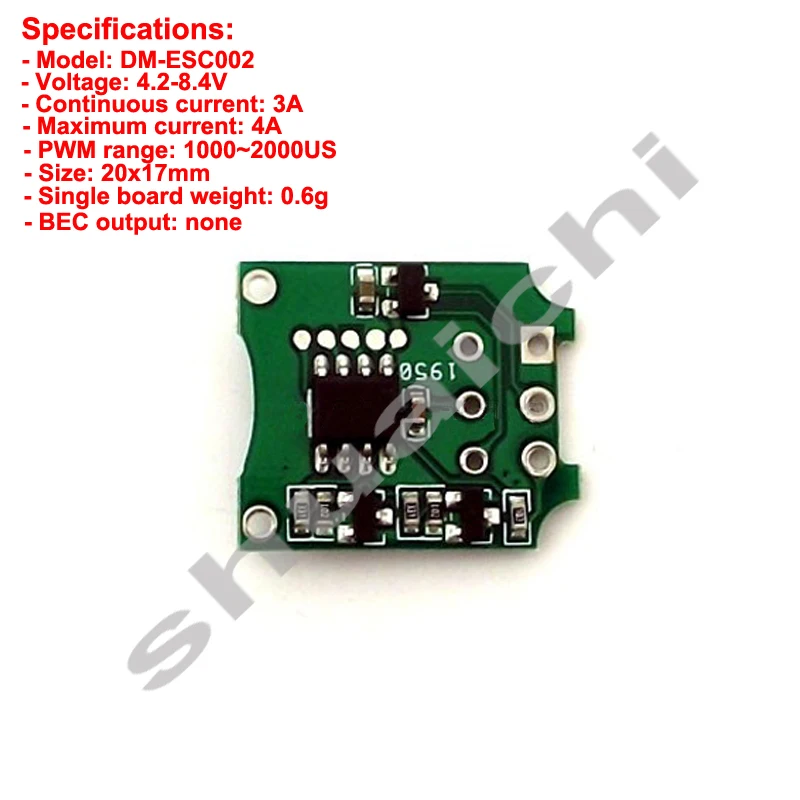 1PCS Micro 4.2-8.4V 3A ESC Module Dual Way Forward Reverse Brushed Speed Controller Board for Model Airplane Drone Multicopter