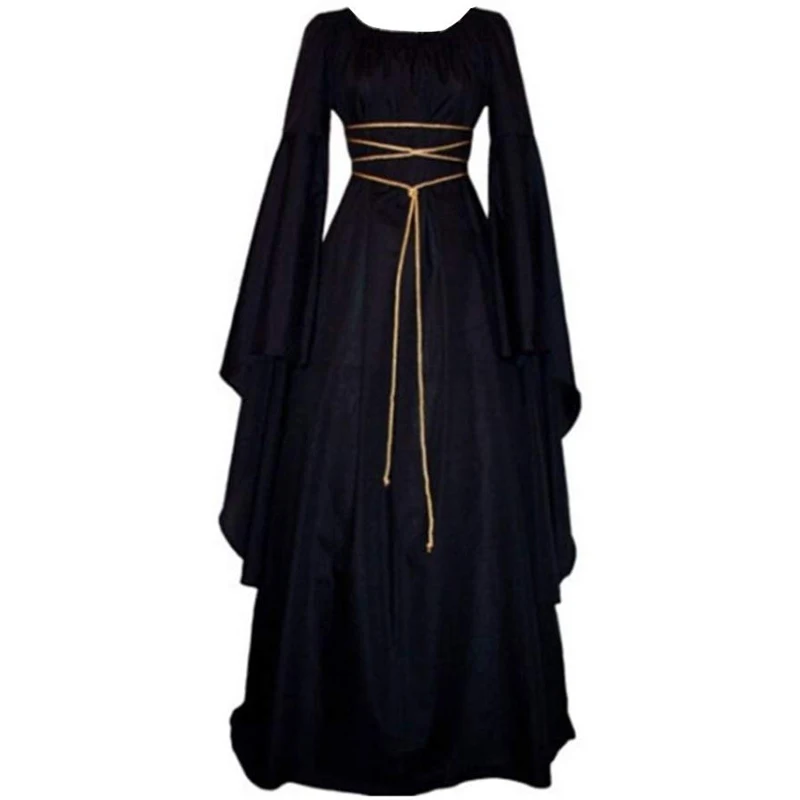 2020 Cosplay Costme Womens Renaissance Costumes Medieval Irish Over Dress Victorian Retro Gown Cosplay S-2XL