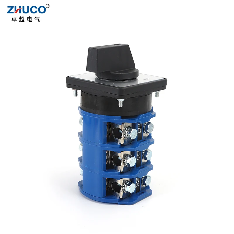 ZHUCO SZW26/LW26-160 160A 240V 3 Position On-Off-On 1 2 3 4 phase Universal Changeover Cam Switch  D101.1 D202.2 D303.3 D404.4