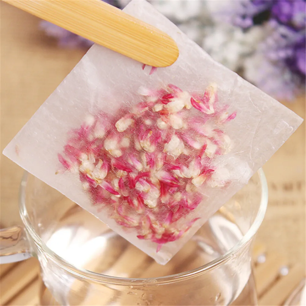 100 PCs Empty Paper Tea Bags Heat Seal Filter Paper Herb Loose Disposable Tea Bags Tea infuser Strainer