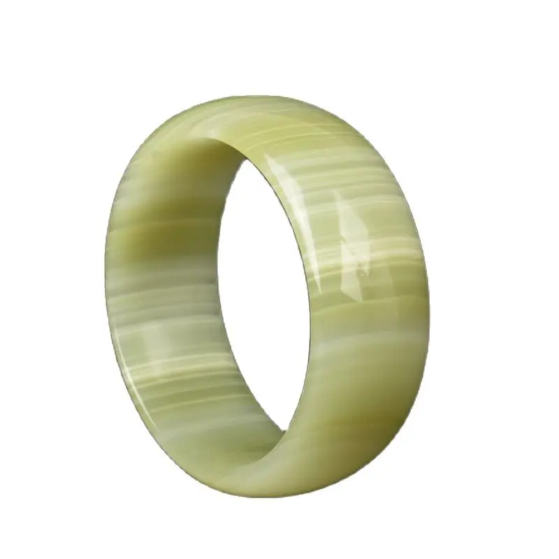 Hand-Carved Natural Jades Bracelets, Chinese Bangle, 63 mm Diameter