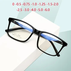 Big Frame Square Nearsighted Glasses Women Men Fashion Anti-blue Light TR90 okulary korekcyjne 0 -0.5 -0.75 -1.0 To -6.0