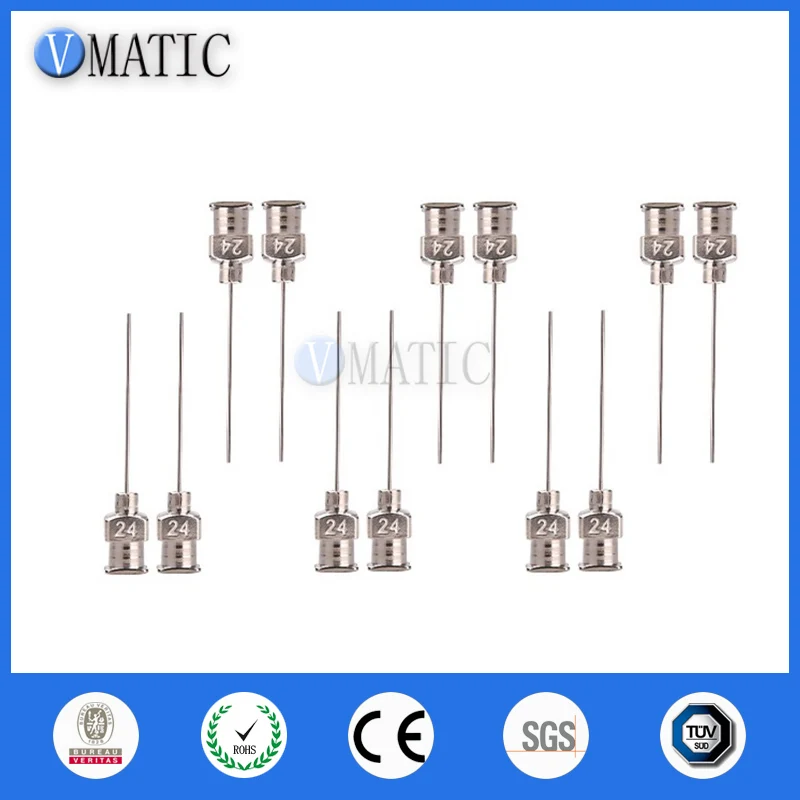 Hoge Kwaliteit 12Pcs 1 Inch Tip Lengte 24G Blunt Rvs Doseernaald Tip