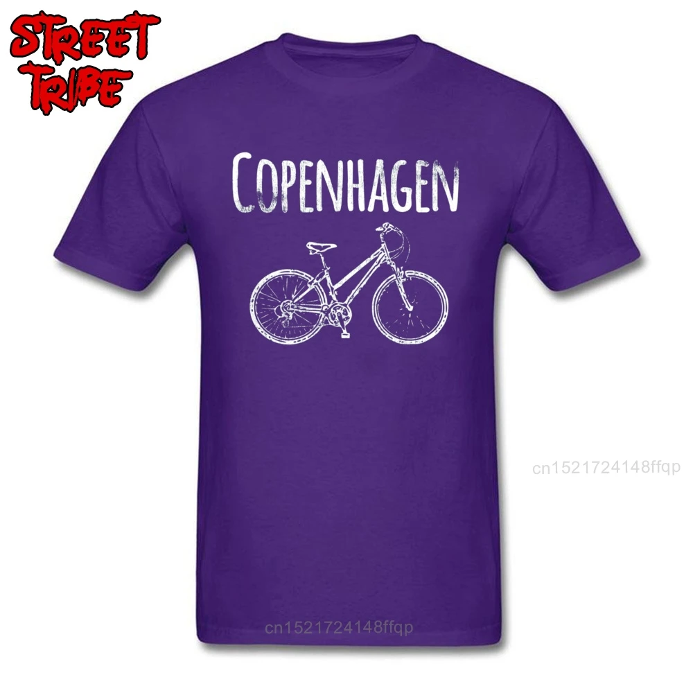 

Swag Streetwear Copenhagen Мужская футболка Велосипедная мото байкерская футболка Фиолетовая хлопчатобумажная ткань Мужские топы Футболка с принтом Винтажные футболки