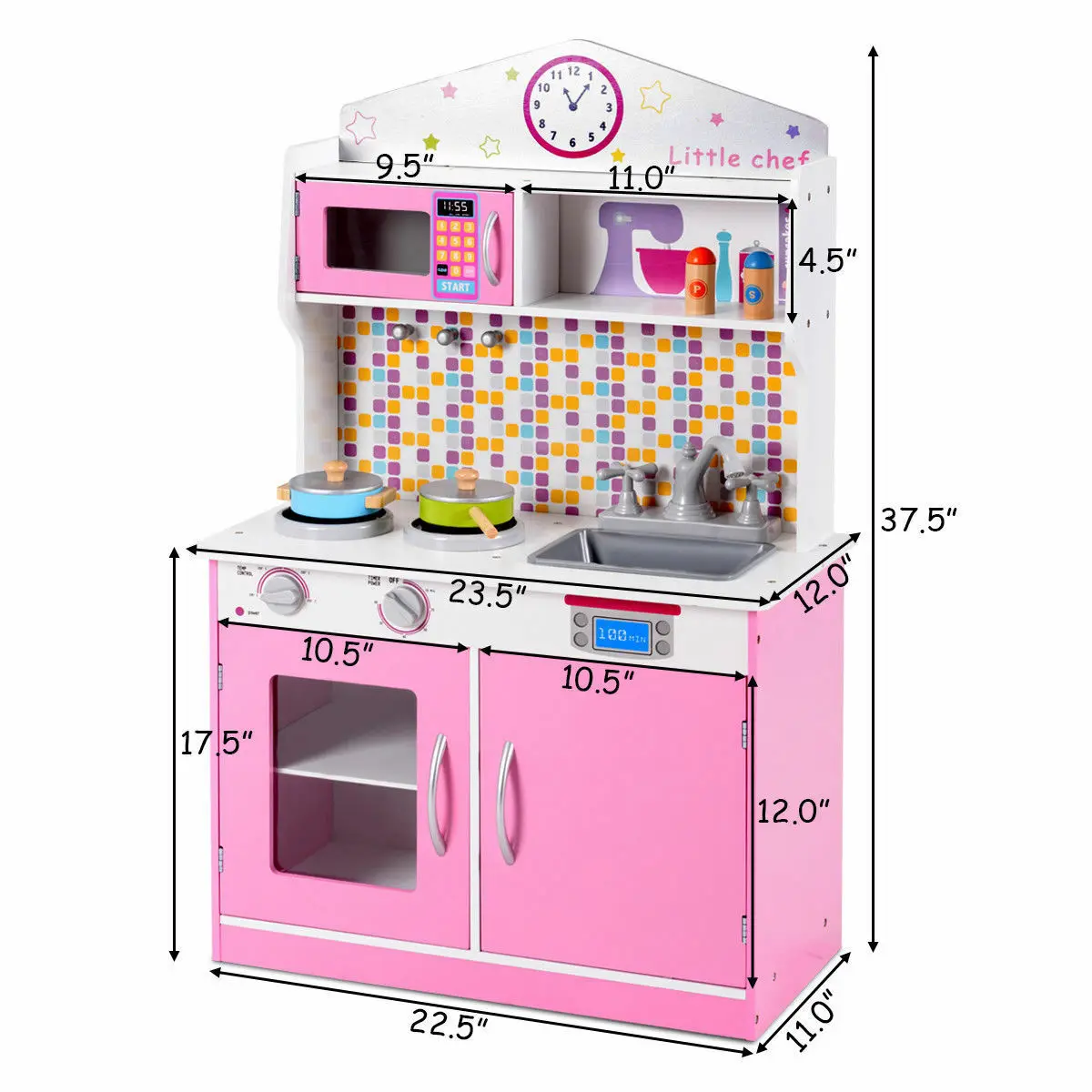 척 요리 Playset 키즈 선물 주방 완구 조리기구 실내 게임 놀이 나무