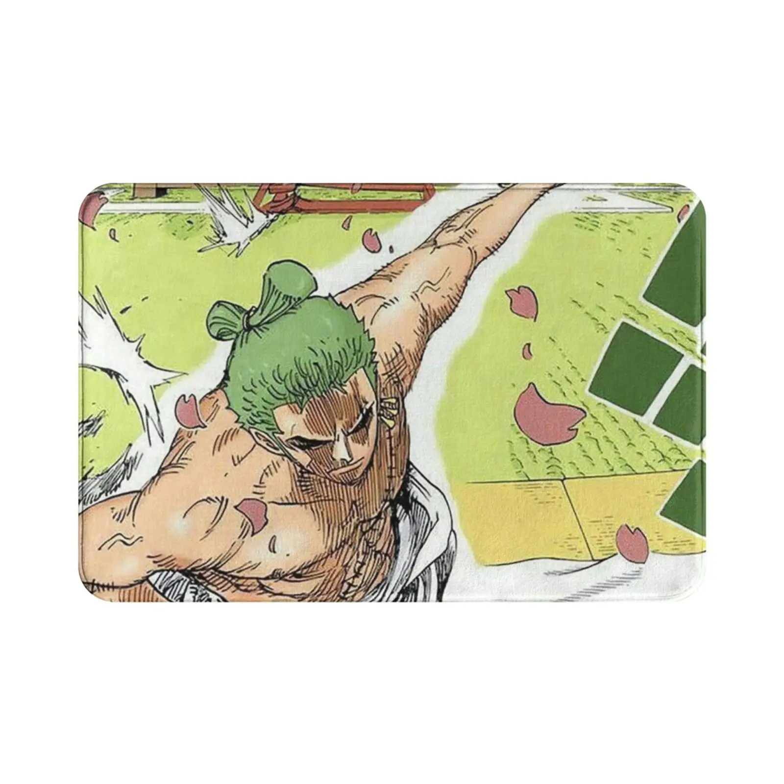 Zoro Wano Kuni Carpet Mat Rug Cushion Soft Zoro Wano Sword Katana Roronoa Manga Anime Kuni Luffy