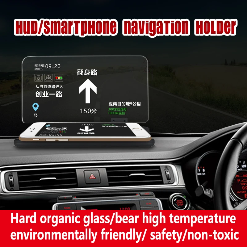 For The GPS HUD Navigation of the Car Head-Up Display 6.5-Inch High-Definition Reflector With an Image of Reflective Film Glass