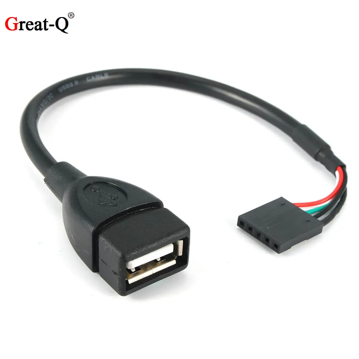 

5pin USB Motherboard Internal Header to USB2.0 Bus Adapter Chassis Built-in Cable for Computer Desktop Cable