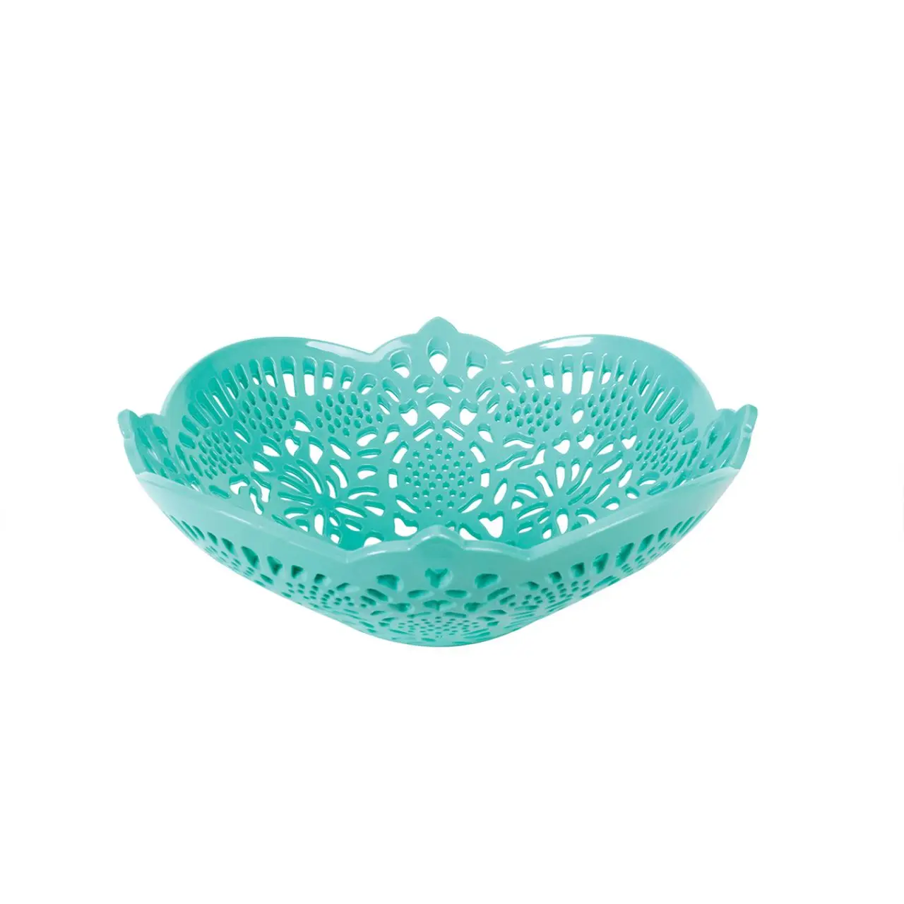 EWs Acrylic Vintage Turquoise Color Fruit Bowl