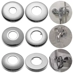 1PC Stainless Steel Shower Faucet Decorative Cover Chrome Finish Water Pipe Wall Covers Flange Cover Kitchen Bathroom Accessory