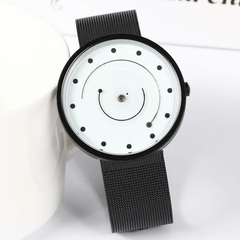 The Round Creative Minimalist Women Ultra Thin Watches Leather&Steel Band Fashion Simple Design Quartz Watch Relogio Feminina