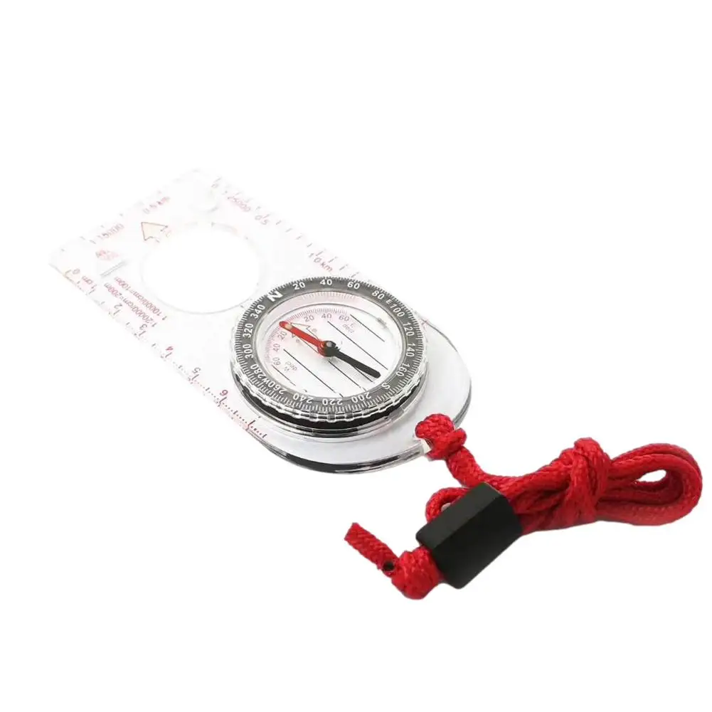 Luminous Compass Map Ruler Dial Direction Hunting Waterproof Transparent Outdoor Tool Military Portable Camping Compass Refined