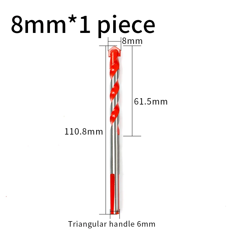 Filettato triangolo in acciaio al tungsteno muro di piastrelle di cemento po 'di perforazione Per Uso Domestico marmo Overlord trapano A Mano trapano elettrico