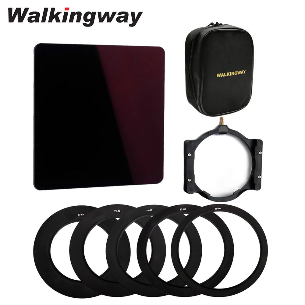 Walkingway ND1000 Square Filter Kit 10 Stop Camera Filter Neutral Density Filter Optical Glass Multi Coated with Holder Adapter