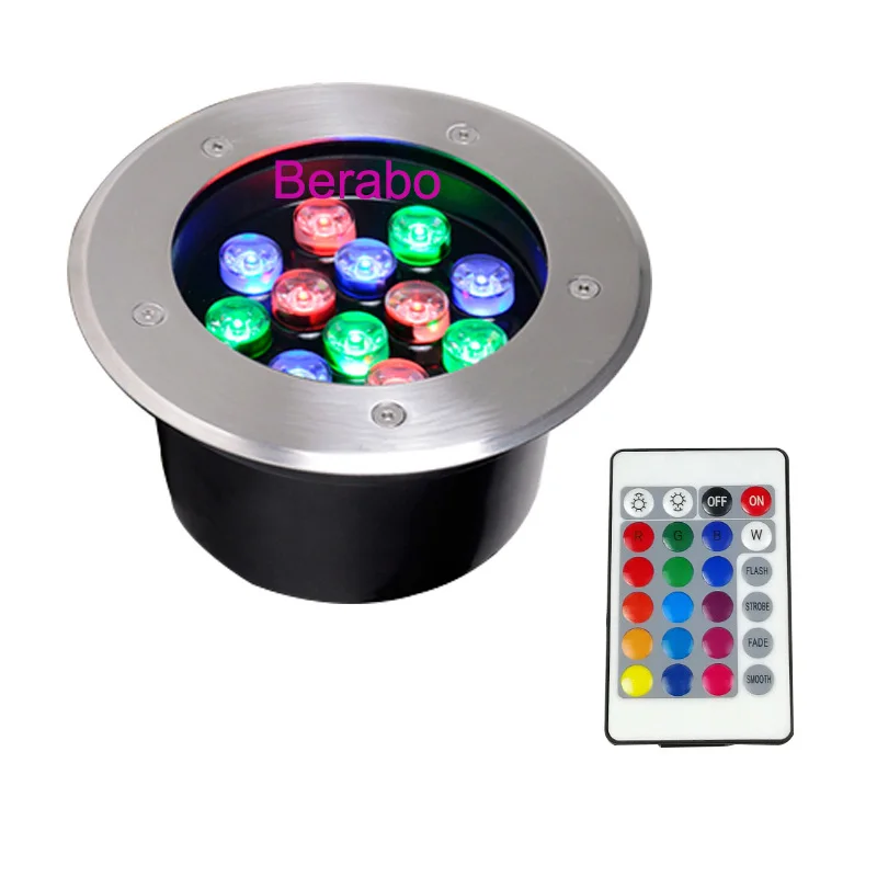 Waterproof led light garden underground 3W6W18W IP67Outdoor Buried Garden Path Spot Recessed Remote control RGB LED  buried lamp