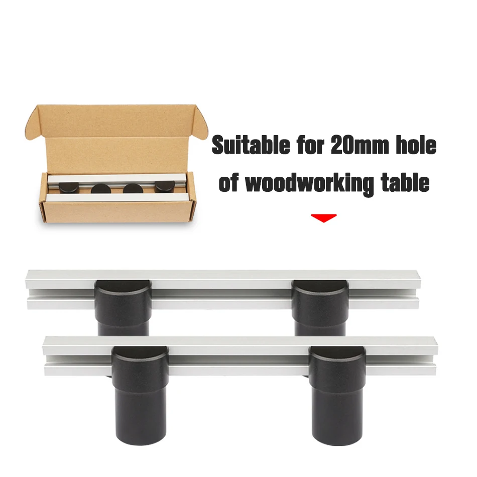 GanWei 1 pz/2 pz/4 pz piallatura Stop Board 19mm 20mm Dog Hole Bench morsetto di fissaggio in lega di alluminio deflettore piastra strumenti per la lavorazione del legno