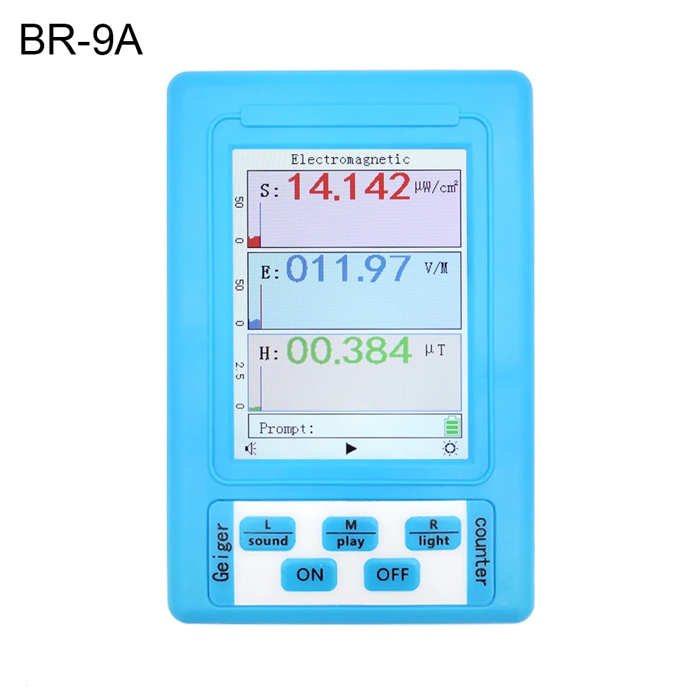 BR-9 Series Electromagnetic Radiation Nuclear Detector EMF Handheld Digital Display Geiger Counter Full-functional Type Tester