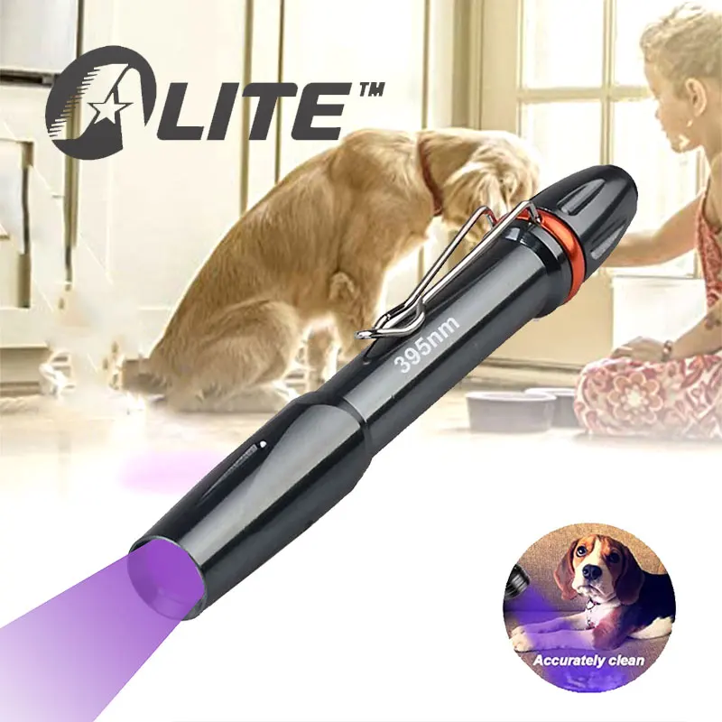 

TMWT UV 395nm 365nm black light with clip Detection Pen Ultraviolet strong beam Dog pee scorpion recognition Flashlight