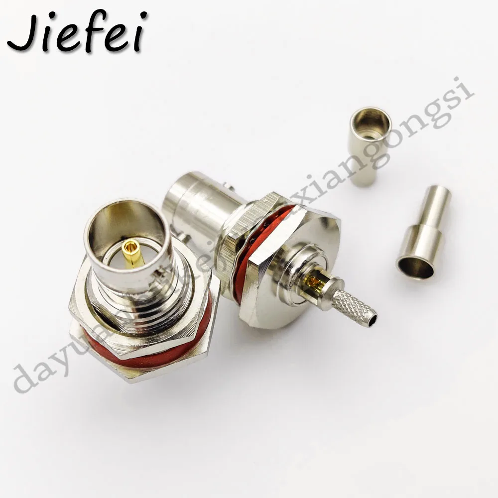 

10-50pcs new 75ohm BNC Female Nut Bulkhead Crimp RG179 RG174 RG316 LMR100 RF Connector