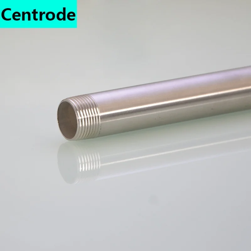 304 stainless steel extension pipe 1/2IN 3/4IN 1 IN lengthened double outer wire seamless pipe DN15 water pipe fittings