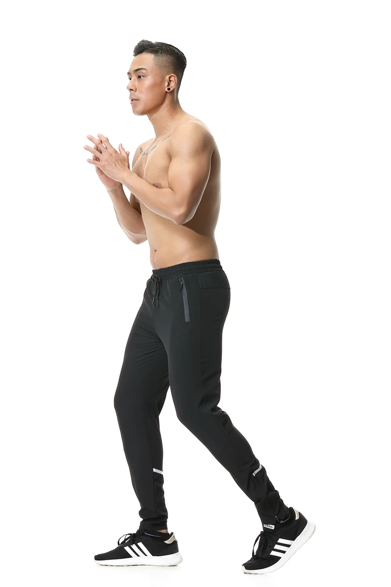 Men Sports Running Pants zipper pocket Athletic Football Soccer pant Training sport Pants Legging jogging Gym Trousers