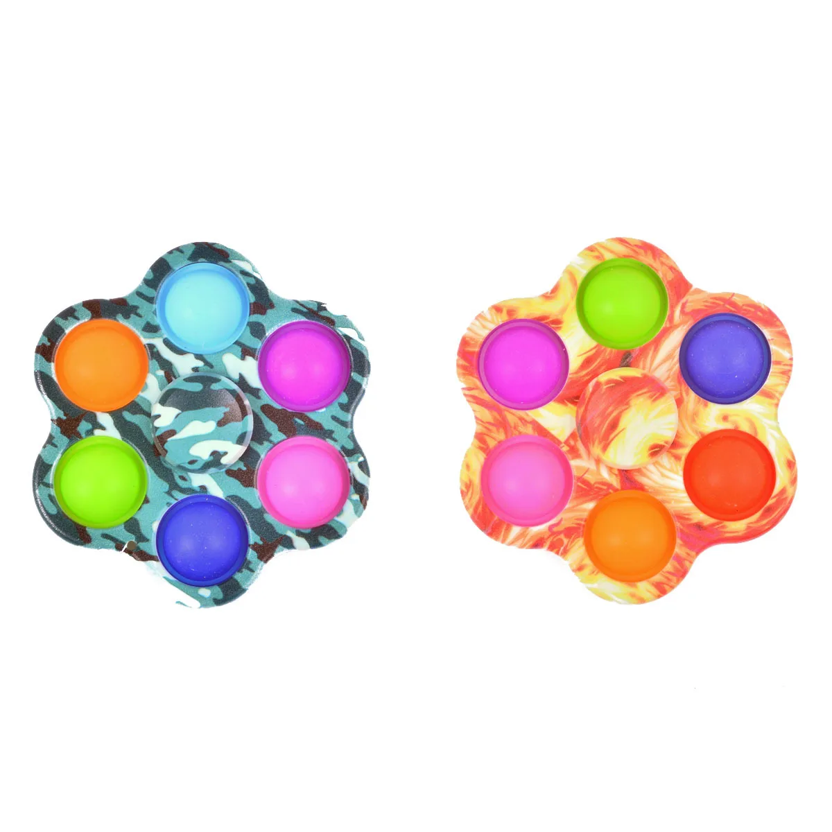 Camouflage Fidget Spinners Push bubble finger Spinner Simple Dimple Hand Toys for ADHD AnxietyStress Relief Sensory