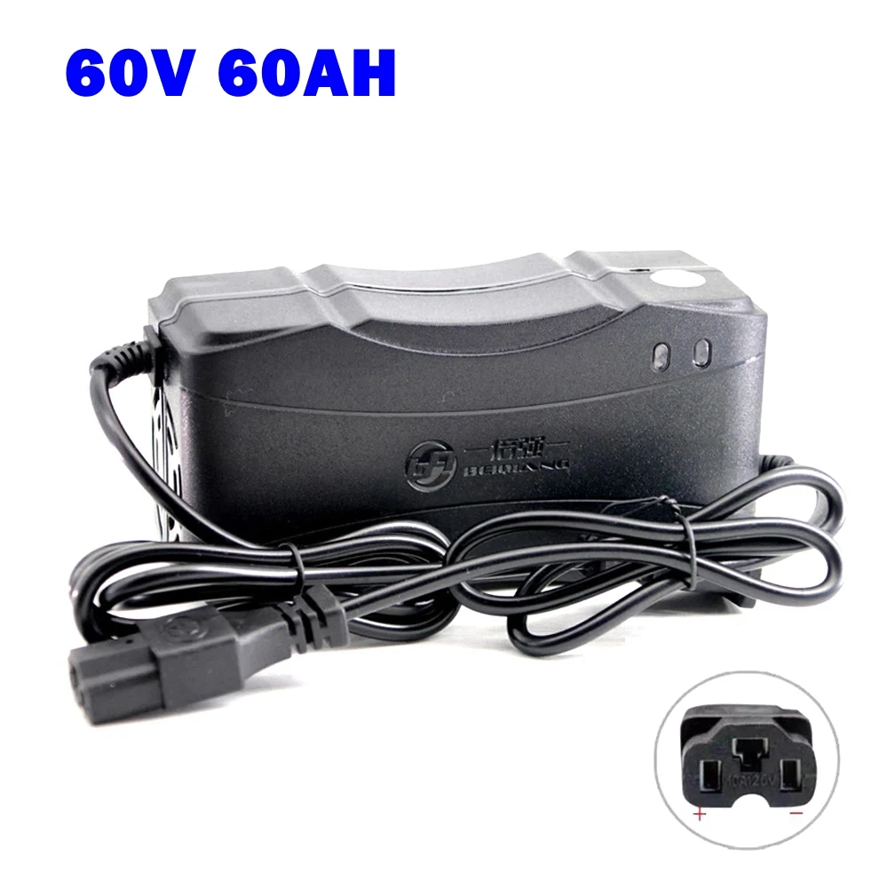 Smart Lead Acid Charger DC 74V 7A For 60V 40AH 50AH 60AH AGM VRLA Accumulator Electric Car Charge With T Connector