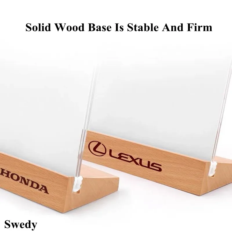 A6 T / L Shape Table Signboard Double-sided Acrylic Sign Holder Display Card Rack Menu Paper Holder Stand