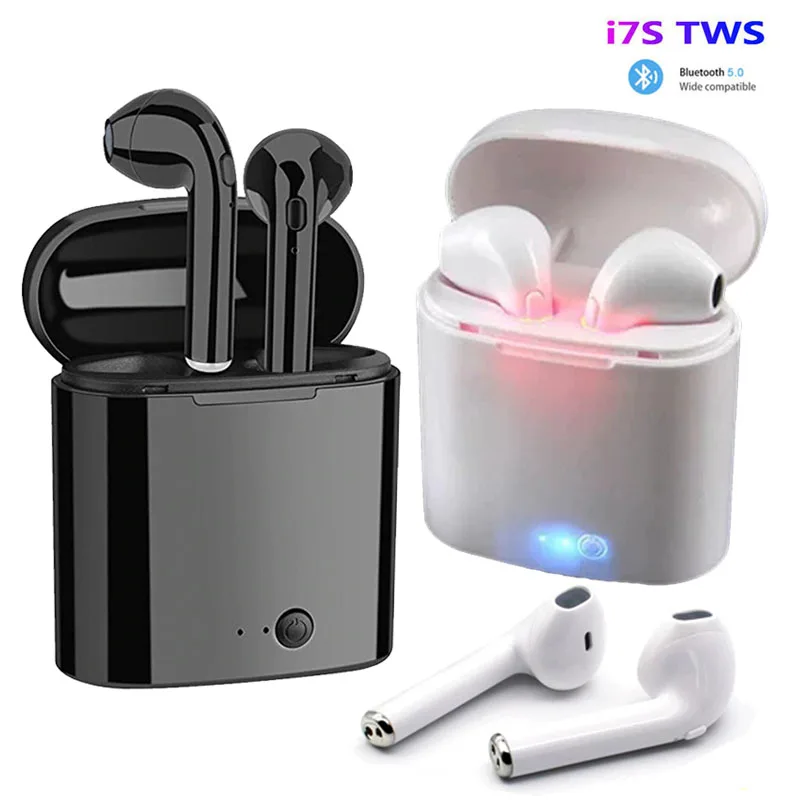 i7s TWS Wireless Bluetooth 5.0 Earphones Sport Earbuds Headset With Mic Charging box Headphones For all smartphones Headphones