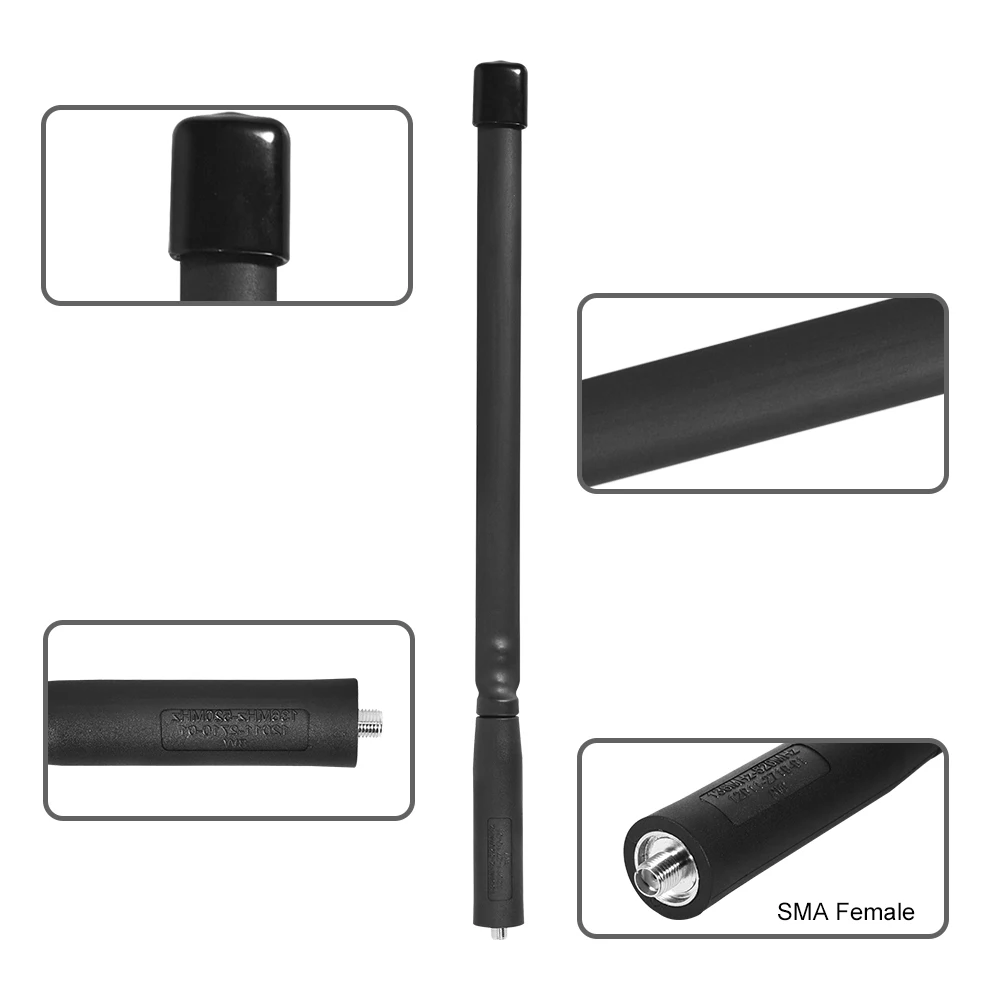 ZASTONE Walkie-Talkie Antenna For Radio Accessories Folding Antenna Vhf Uhf Dual band 33CM SMA Female For Baofeng Walkie Talkie