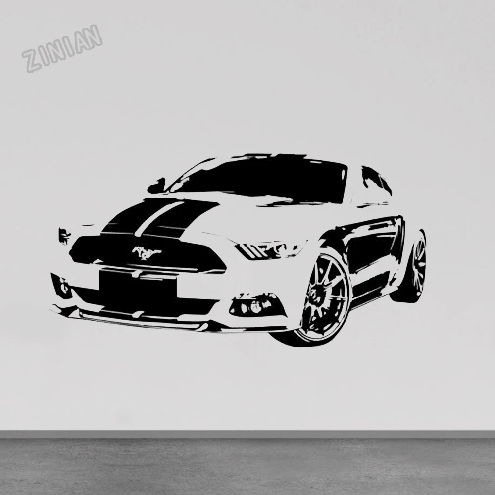 Muscle Car V8 Wall Sticker Decor Boys Room Games Room Bar Vinyl Cool Car Decals Art Living Room Home Decoration Murals Y224
