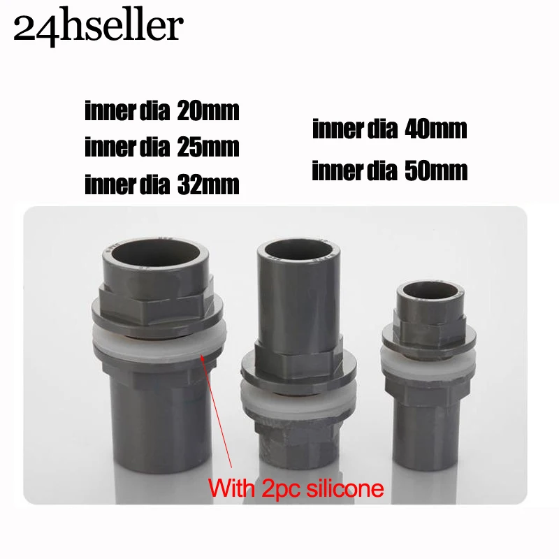 1Pc 20/25/32/40/50mm PVC Rohr Anschlüsse Verdicken Fisch Tank Rohr Entwässerung stecker Garten Ablauf UPVC Rohr Adapter
