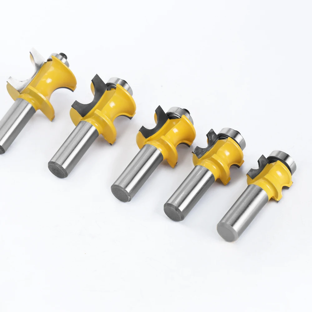 Imagem -04 - Lavie-bullnose Metade Redonda Bit Endmill Router Bits Fresa de Madeira Flauta Rolamento 12 mm Shank 03008 pc