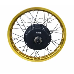 NBpower/QS205 19*1.85 Black/Gold/Silver/Blue/Red Rim V3 48V-72V 3000W 50H Bicycle Hub Motor 150mm Dropout Motorcycle Wheel