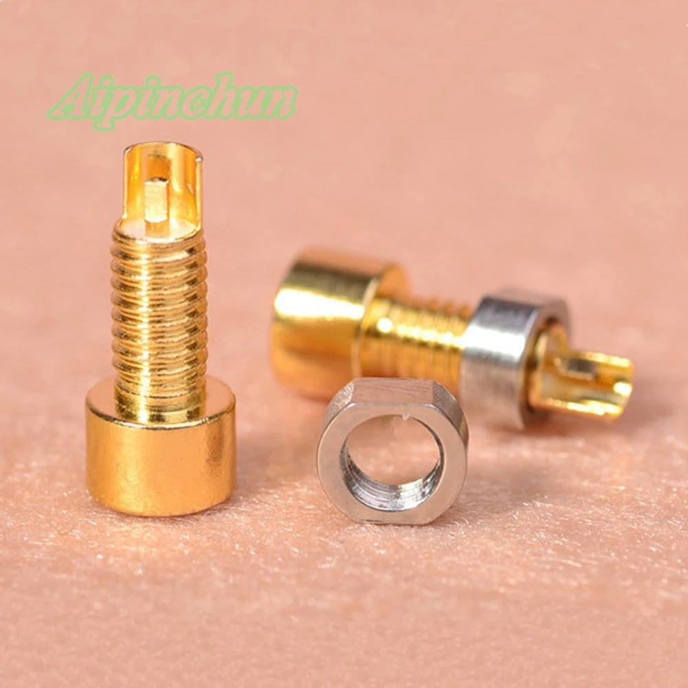 2pcs DIY MMCX Headphone Female Jack Connector Socket Mount Solder Pins Gold-Plated