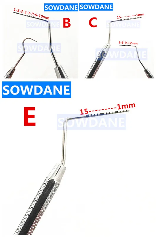 3 Pcs Set Dental Stainless Steel probe with Scaler Explorer Instrument Tool Teeth Whitening Oral Care