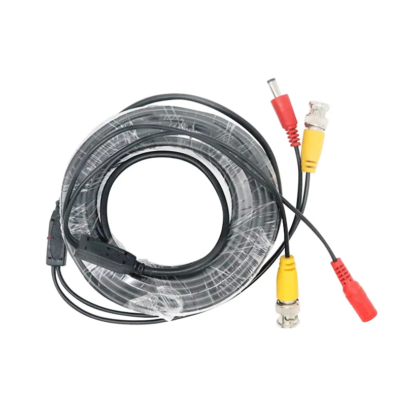 2 IN 1 AHD CCTV Camera Video Cable 5M/10M/15M/20M/30M/40M Output Power Supply 2 IN 1 Security Camera BNC Cord for Analog Camera